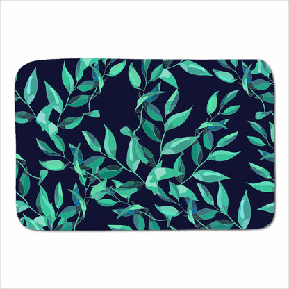 Delicate Green Foliage Sherpa Blanket