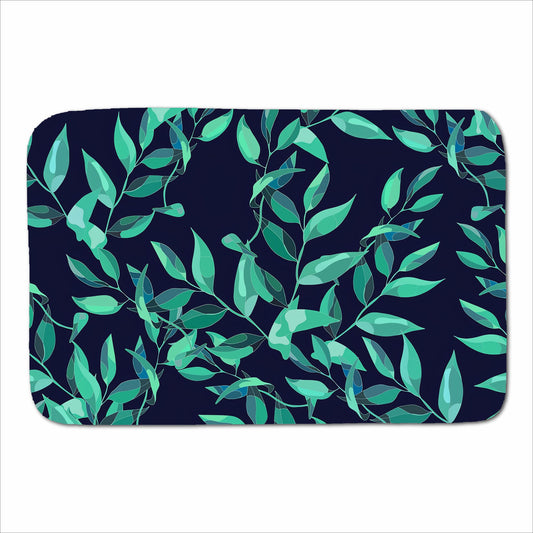 Delicate Green Foliage Sherpa Blanket