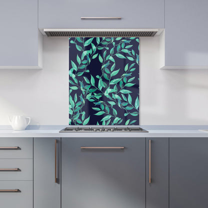 Delicate Green Foliage Kitchen Splashback