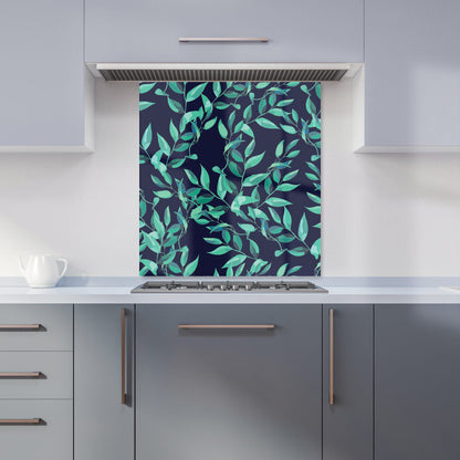 Delicate Green Foliage Kitchen Splashback