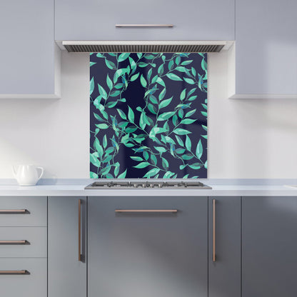 Delicate Green Foliage Kitchen Splashback