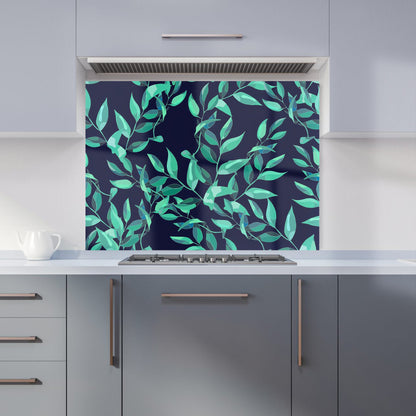 Delicate Green Foliage Kitchen Splashback