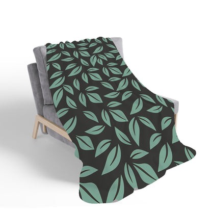 Delicate Leaf Sherpa Blanket