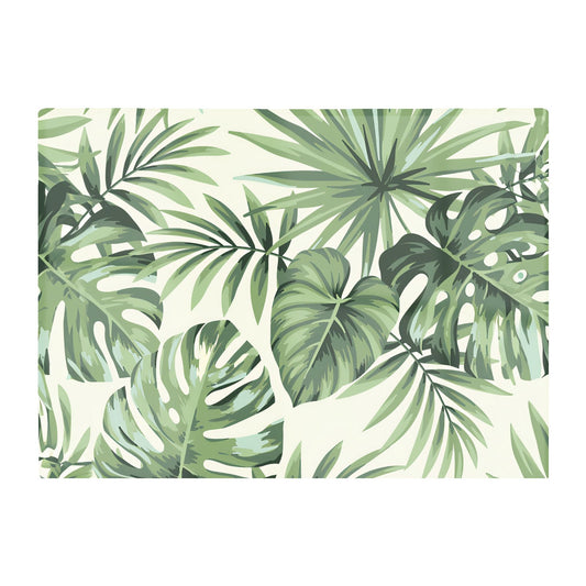 Exotic Palm Leaves Glass Chopping Board