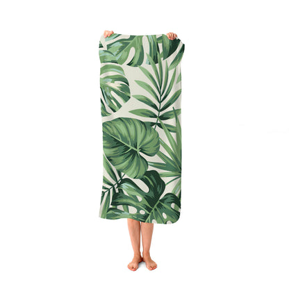 Exotic Palm Leaves Beach Towel