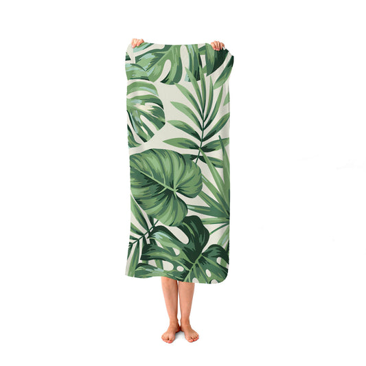 Exotic Palm Leaves Beach Towel