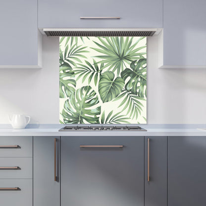 Exotic Palm Leaves Kitchen Splashback