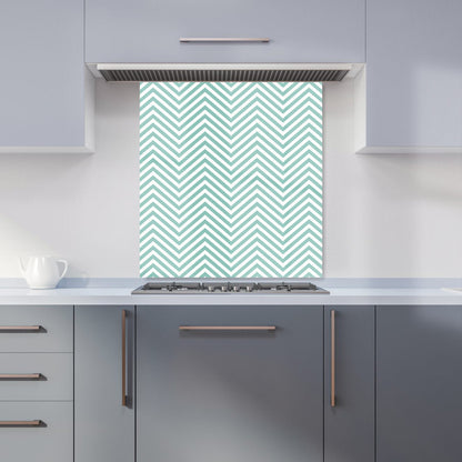 Geometric Chevron Pattern Kitchen Splashback