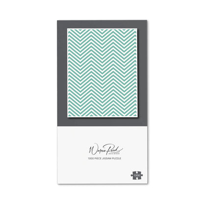 Geometric Chevron Pattern Jigsaw Puzzle