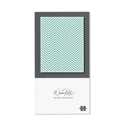 Geometric Chevron Pattern Jigsaw Puzzle