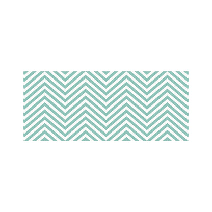 Geometric Chevron Pattern Glass Bathroom Splashback