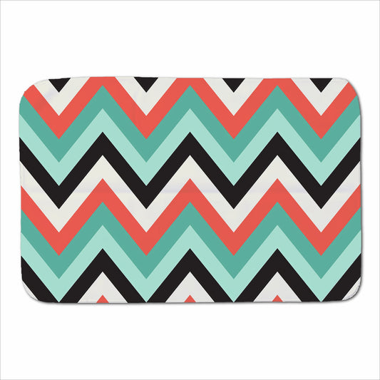 Geometric Colored Chevron Pattern Sherpa Blanket