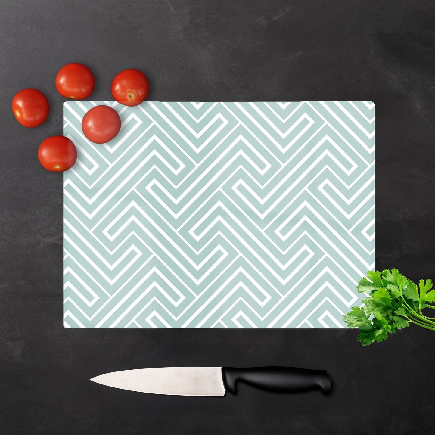 Geometric Modern Ornment Glass Chopping Board