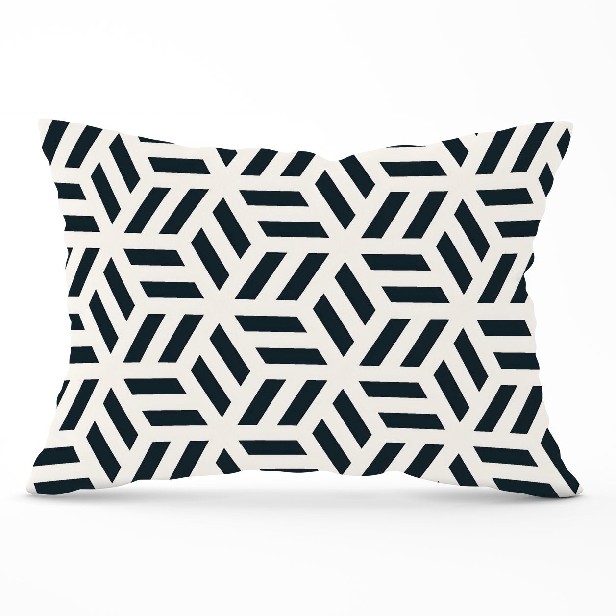 Geometric Monochrome Hexagonal Pattern Cushions