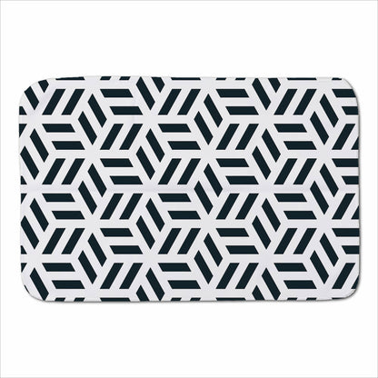 Geometric Monochrome Hexagonal Pattern Sherpa Blanket