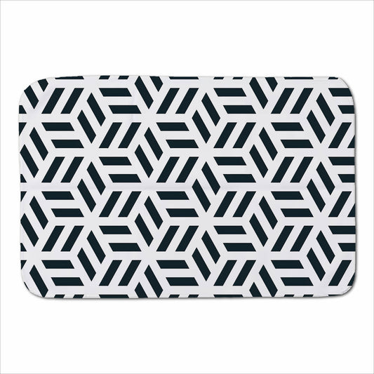 Geometric Monochrome Hexagonal Pattern Sherpa Blanket
