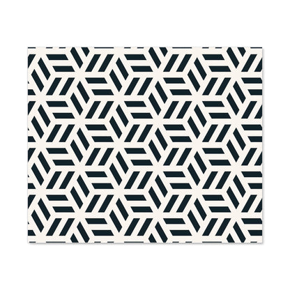 Geometric Monochrome Hexagonal Pattern Kitchen Splashback