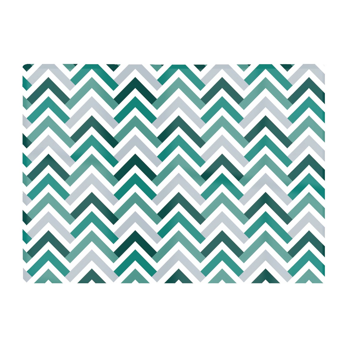 Geometric Retro Vintage Chevron Pattern Glass Chopping Board
