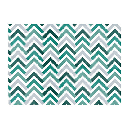 Geometric Retro Vintage Chevron Pattern Glass Chopping Board