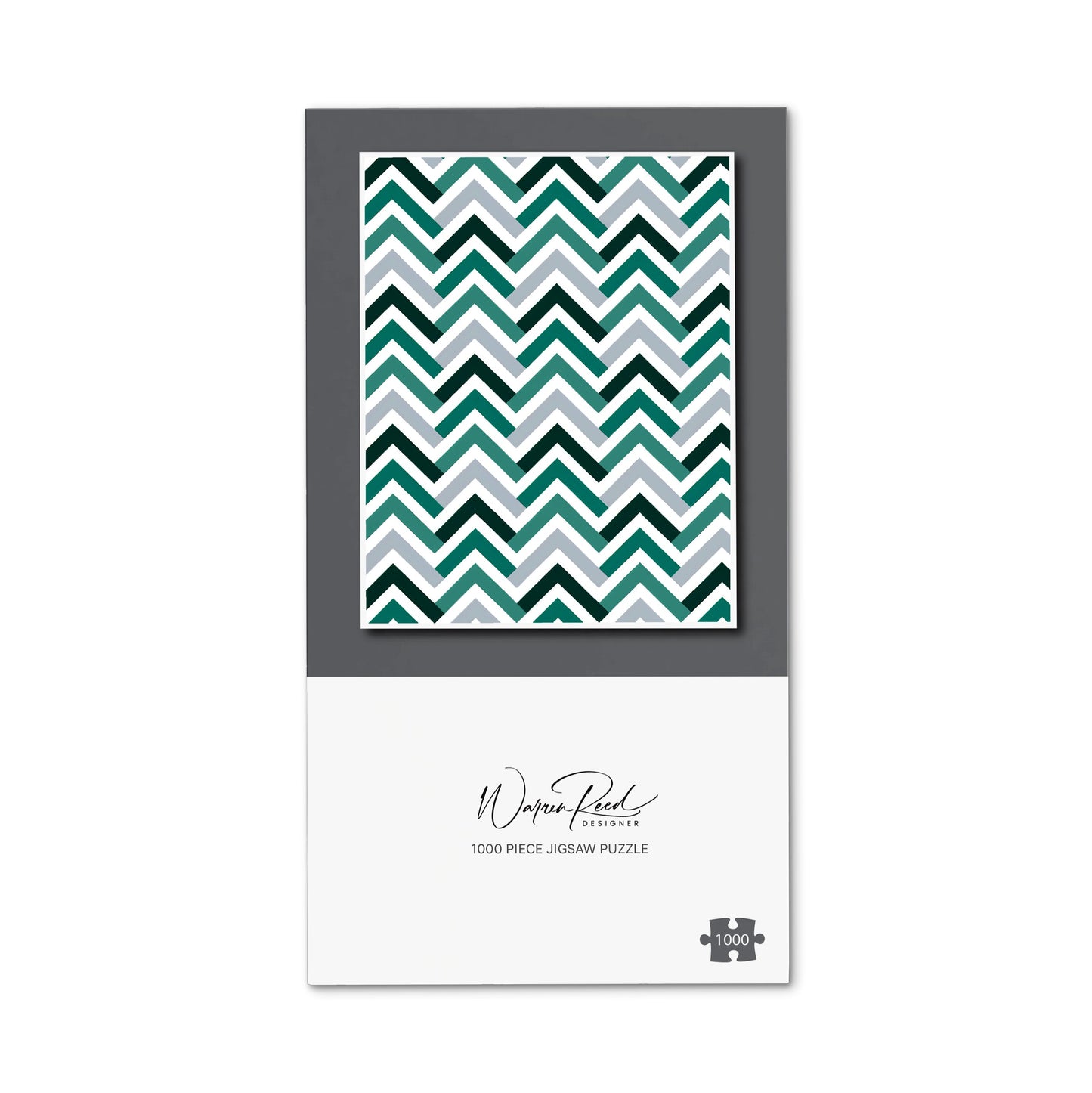 Geometric Retro Vintage Chevron Pattern Jigsaw Puzzle