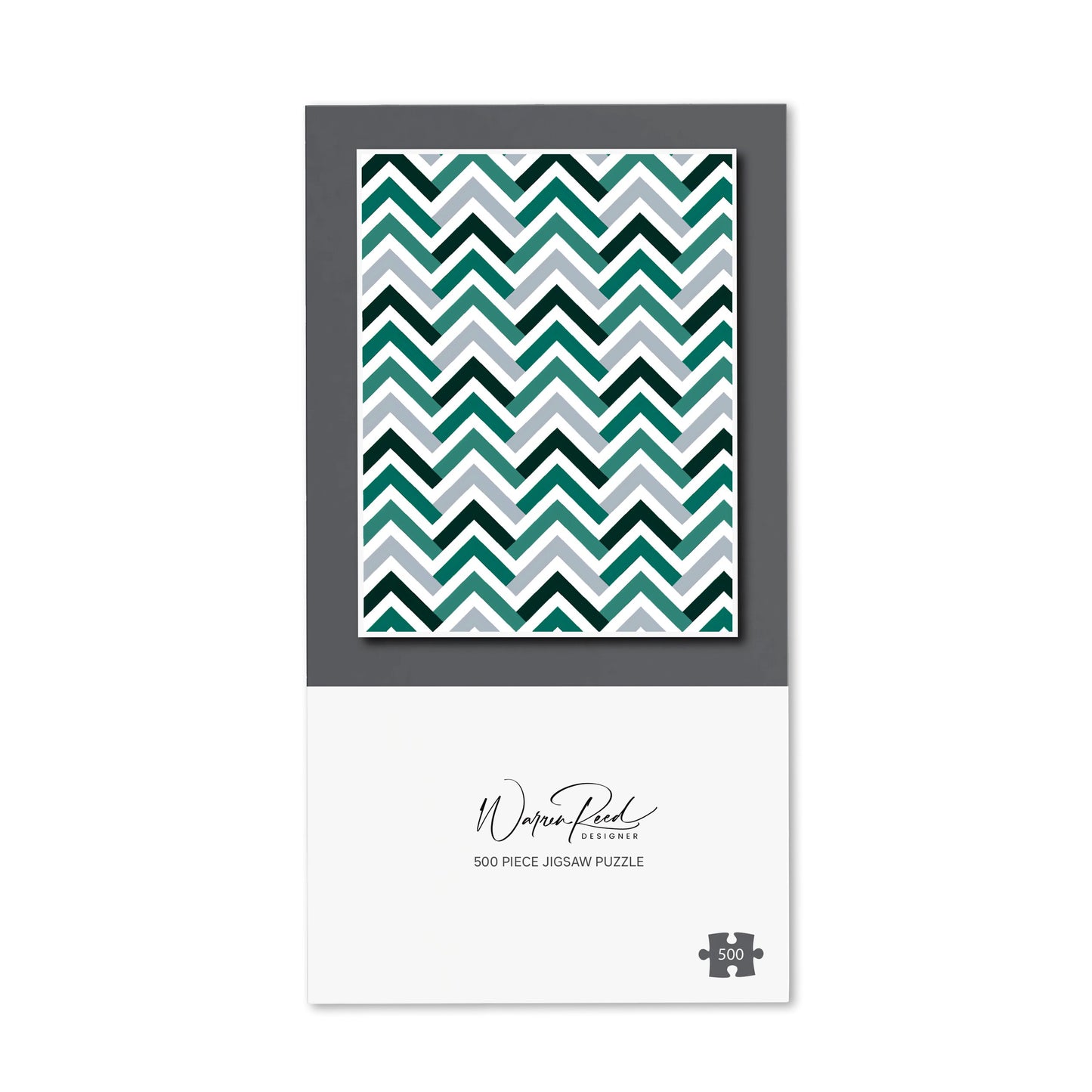 Geometric Retro Vintage Chevron Pattern Jigsaw Puzzle