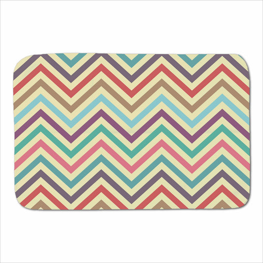 Geometric Vintage Colored Chevron Pattern Sherpa Blanket