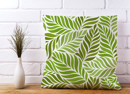 Green Leaf Pattern Cushions