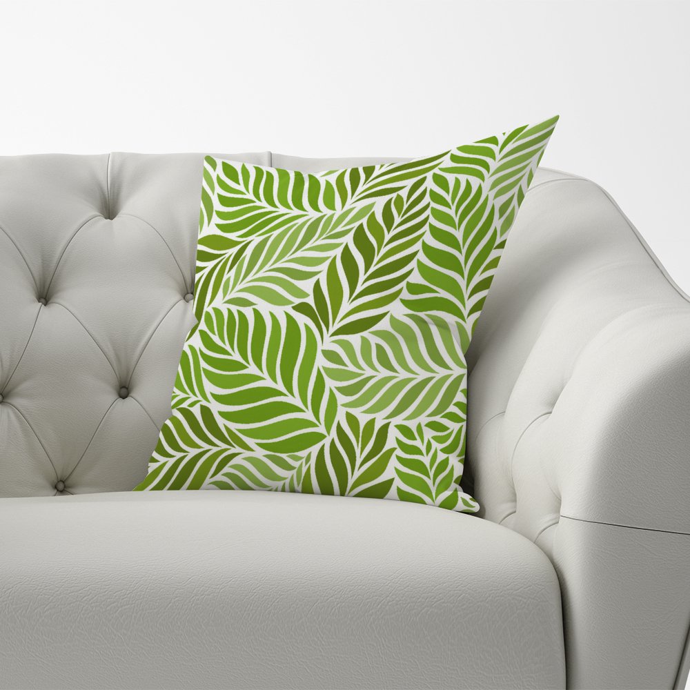 Green Leaf Pattern Cushions