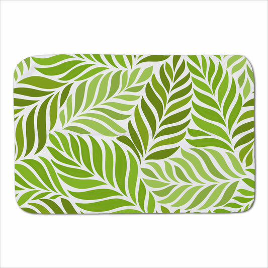 Green Leaf Pattern Sherpa Blanket