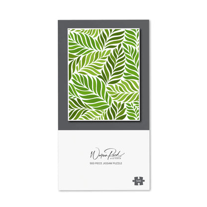 Green Leaf Pattern Jigsaw Puzzle