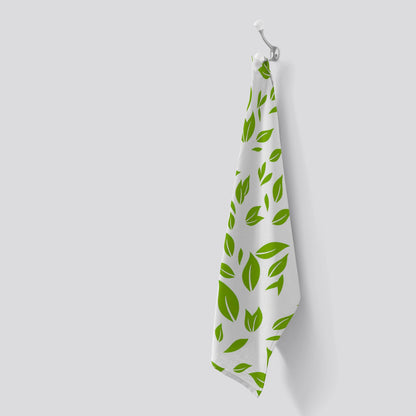 Green Leaves Tea Towel