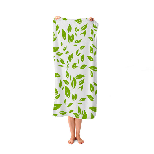 Green Leaves Beach Towel