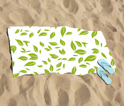 Green Leaves Beach Towel