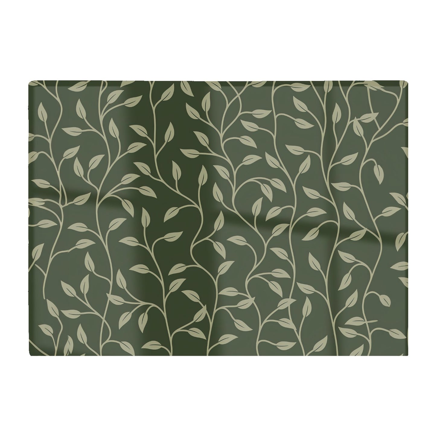 Green Shrub With Leaves Glass Chopping Board