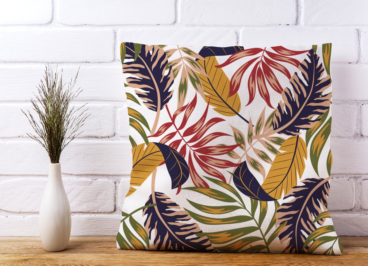 Hawaiian Style Jungle Leaves Cushions