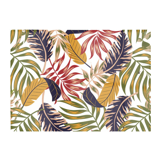 Hawaiian Style Jungle Leaves Glass Chopping Board