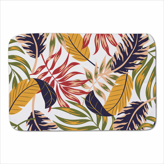 Hawaiian Style Jungle Leaves Sherpa Blanket