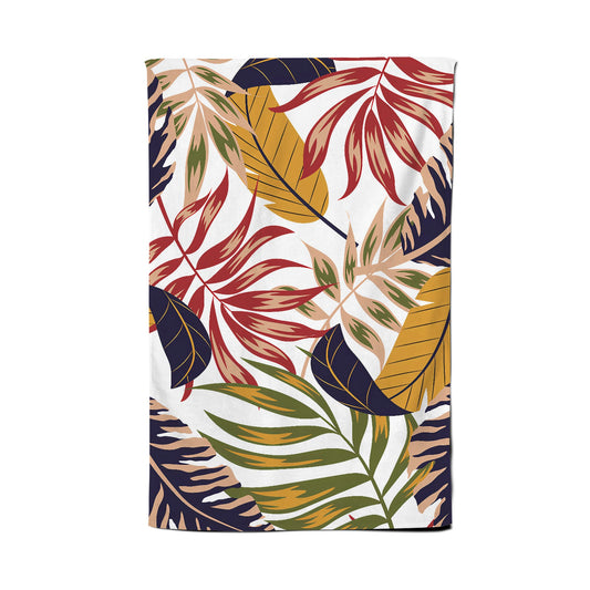 Hawaiian Style Jungle Leaves Tea Towel