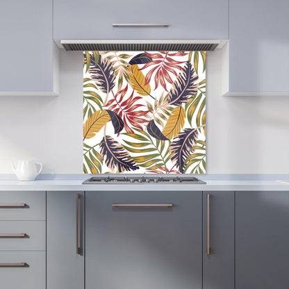 Hawaiian Style Jungle Leaves Kitchen Splashback