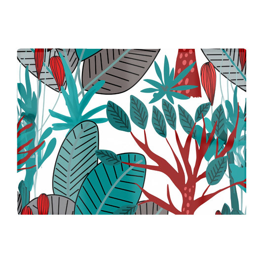 Jungle Exotic Summer Tropical Leaves Glass Chopping Board
