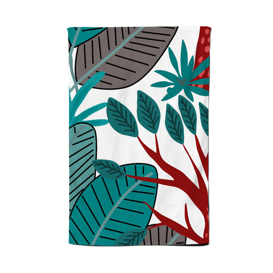 Jungle Exotic Summer Tropical Leaves Tea Towel