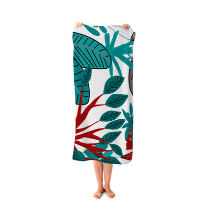 Jungle Exotic Summer Tropical Leaves Beach Towel
