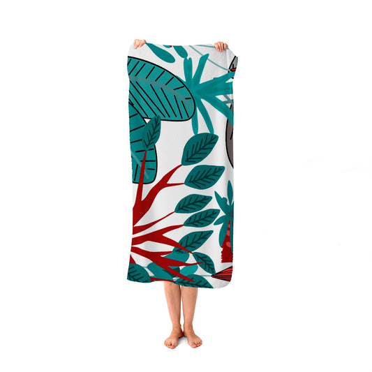Jungle Exotic Summer Tropical Leaves Beach Towel