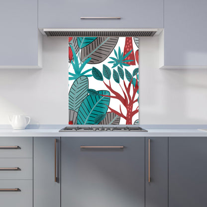 Jungle Exotic Summer Tropical Leaves Kitchen Splashback