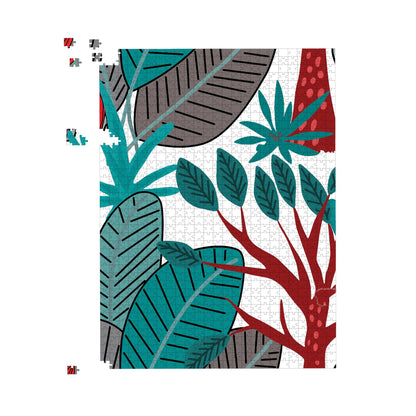 Jungle Exotic Summer Tropical Leaves Jigsaw Puzzle