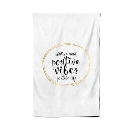 Positive Mind, Vibes, Life Tea Towel