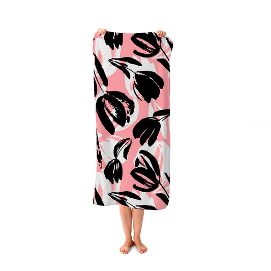 Nature Flat Spring Flower Motif Beach Towel