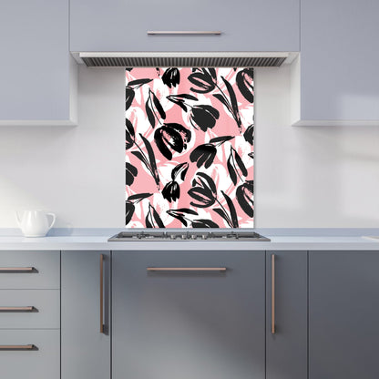 Nature Flat Spring Flower Motif Kitchen Splashback