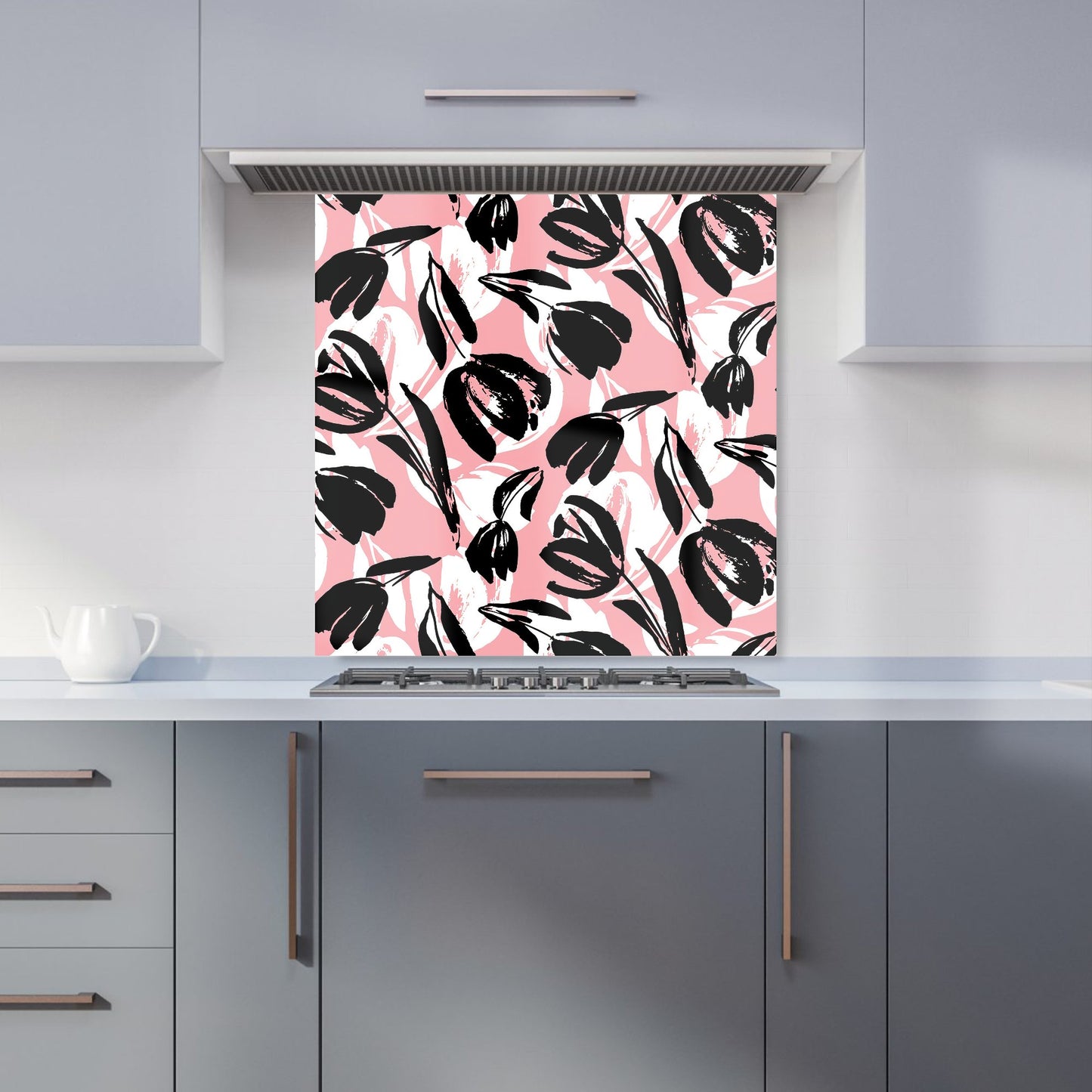 Nature Flat Spring Flower Motif Kitchen Splashback