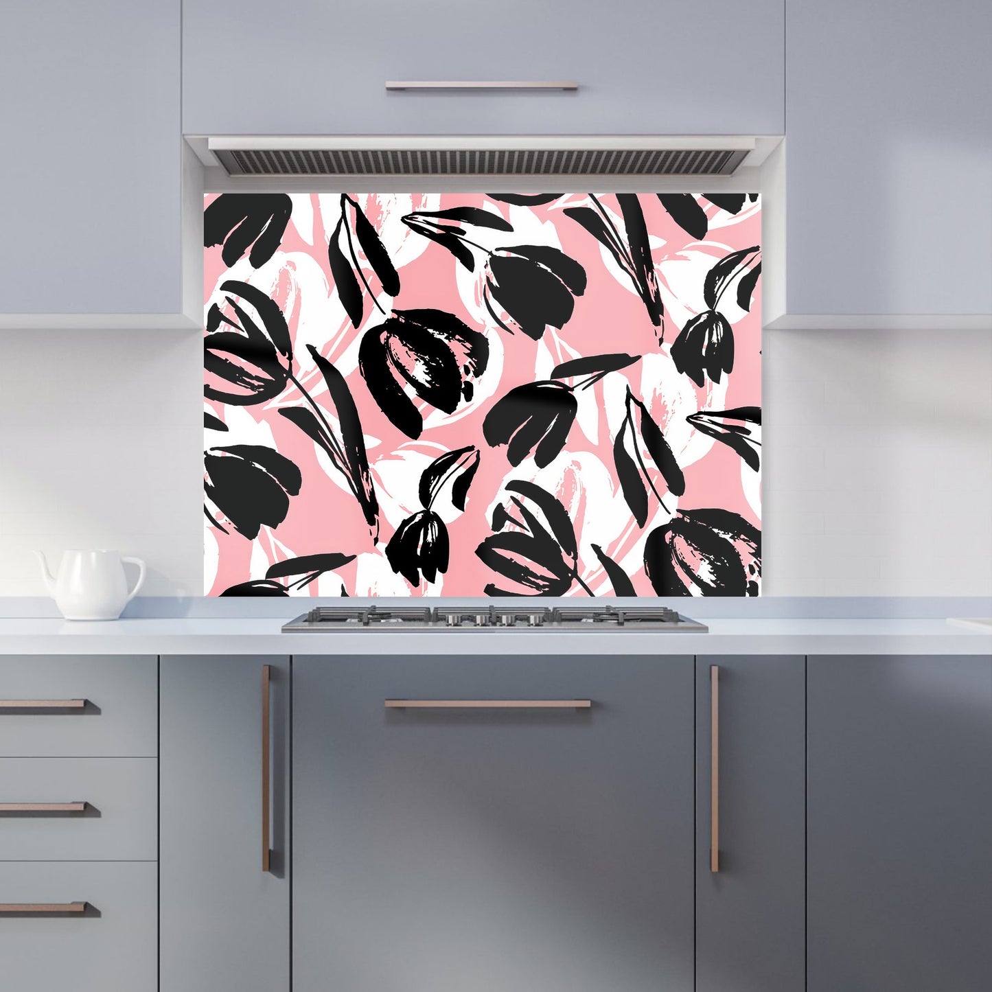 Nature Flat Spring Flower Motif Kitchen Splashback